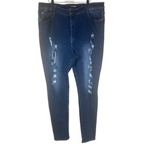 Fashion Nova women size 3X denim jeans ripped